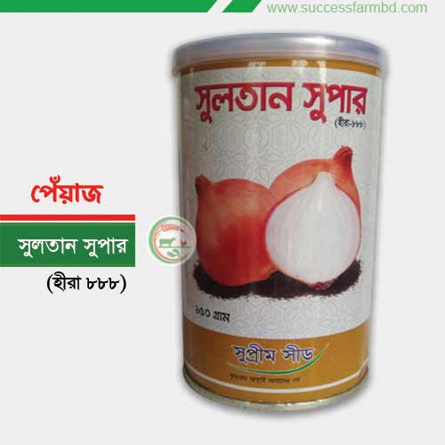 সুলতান সুপার পেঁয়াজ (হীরা ৮৮৮) Onion Sultan Super (১৫০ গ্রাম ক্যান ...